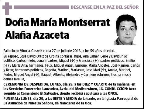 ALAÑA AZACETA,MARIA MONTSERRAT