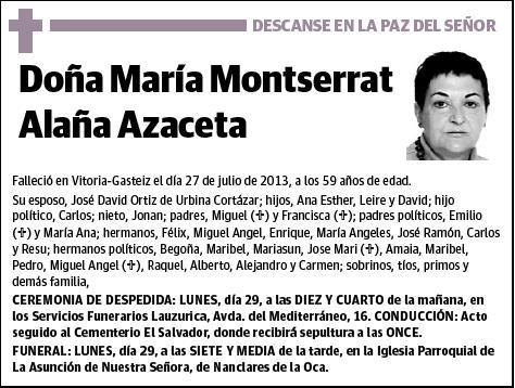 ALAÑA AZACETA,MARIA MONTSERRAT