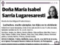 SARRIA LUGARESARESTI,MARIA ISABEL