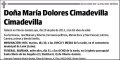 CIMADEVILLA CIMADEVILLA,MARIA DOLORES