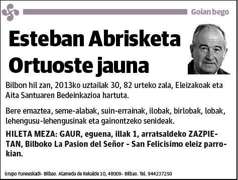 ABRISKETA ORTUOSTE,ESTEBAN