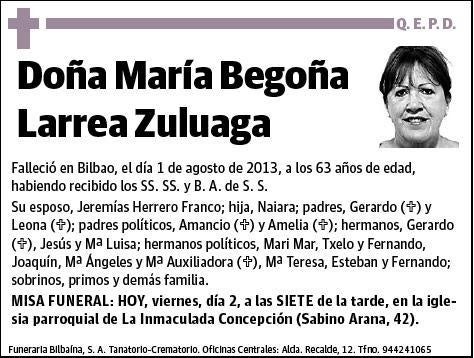 LARREA ZULUAGA,MARIA BEGOÑA