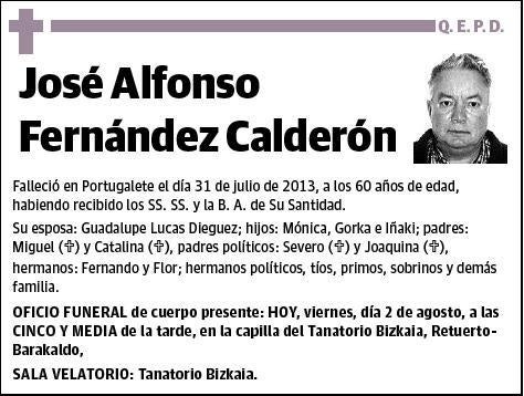 FERNANDEZ CALDERON,JOSE ALFONSO