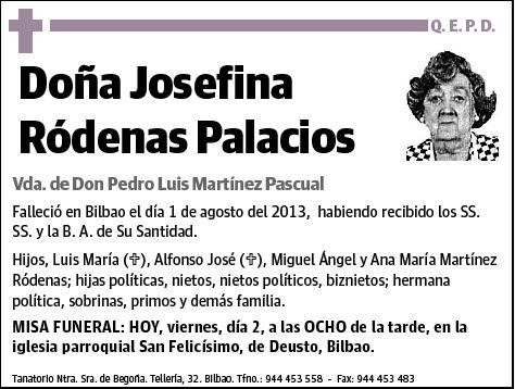 RODENAS PALACIOS,JOSEFINA