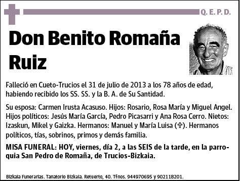 ROMAÑA RUIZ,BENITO