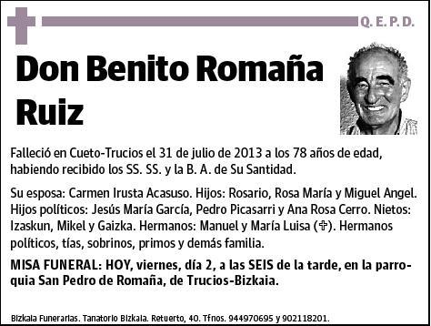 ROMAÑA RUIZ,BENITO