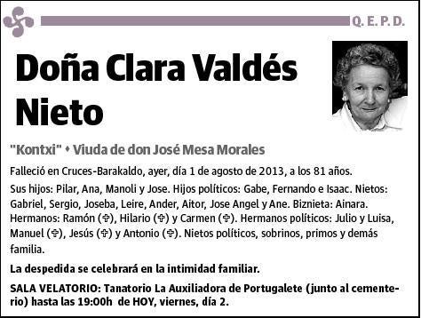 VALDES NIETO,CLARA