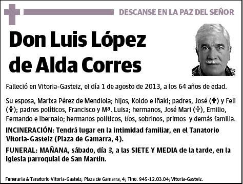 LOPEZ DE ALDA CORRES,LUIS