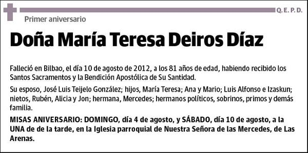 DEIROS DIAZ,MARIA TERESA