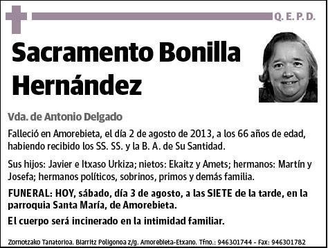 BONILLA HERNANDEZ,SACRAMENTO