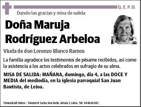 RODRIGUEZ ARBELOA,MARUJA