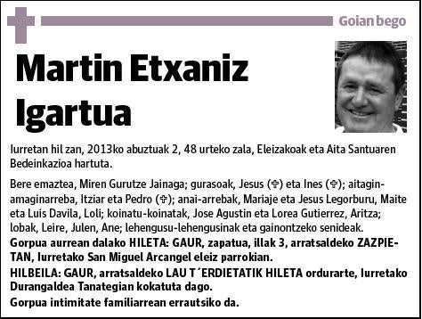 ETXANIZ IGARTUA,MARTIN