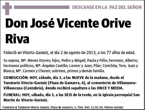 ORIVE RIVA,JOSE VICENTE