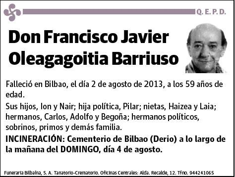 OLEAGAGOITIA BARRUSO,FRANCISCO JAVIER