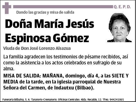 ESPINOSA GOMEZ,MARIA JESUS