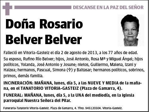 BELVER BELVER,ROSARIO