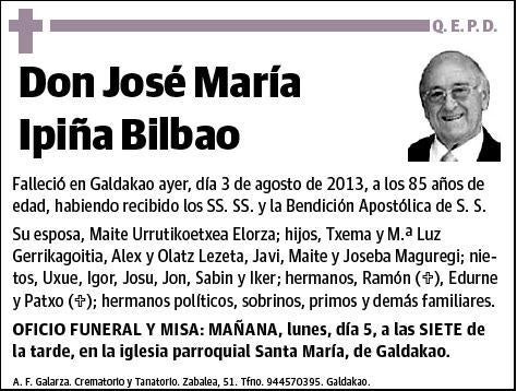 IPIÑA BILBAO,JOSE MARIA