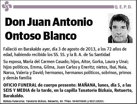 ONTOSO BLANCO,JUAN ANTONIO