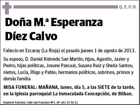 DIEZ CALVO,MARIA ESPERANZA