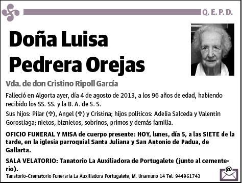 PEDRERA OREJAS,LUISA