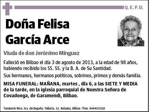 GARCIA ARCE,FELISA