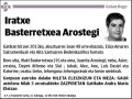 BASTERRETXEA AROSTEGI,IRATXE