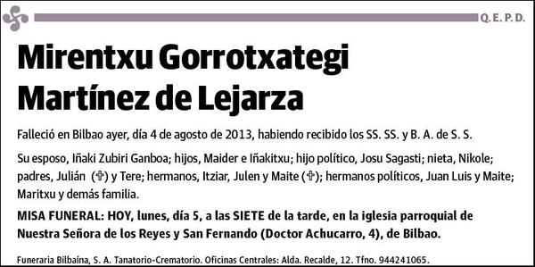 GORROTXATEGI MARTINEZ DE LEJARZA,MIRENTXU