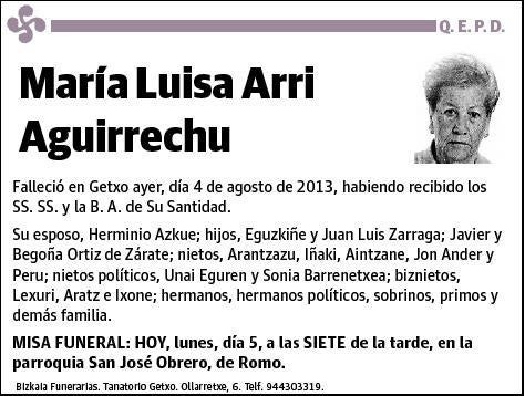 ARRI AGUIRRECHU,MARIA LUISA