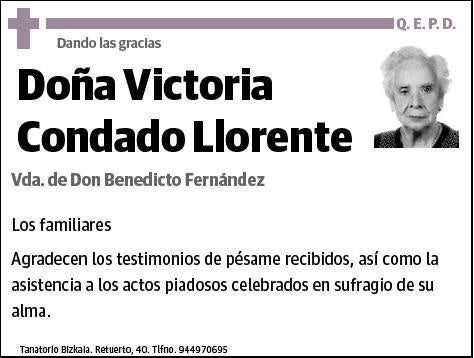 CONDADO LLORENTE,VICTORIA