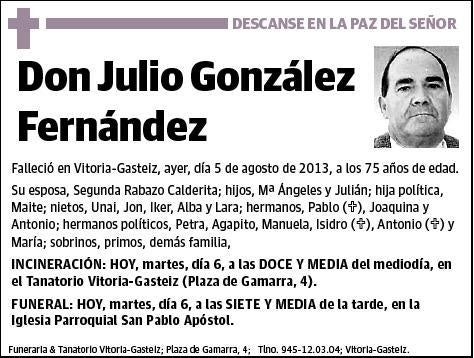 GONZALEZ FERNANDEZ,JULIO