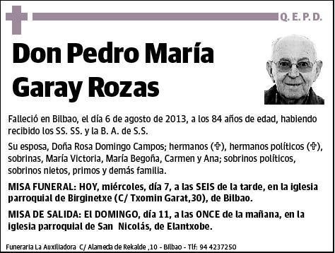 GARAY ROZAS,PEDRO MARIA