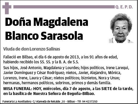 BLANCO SARASOLA,MAGDALENA