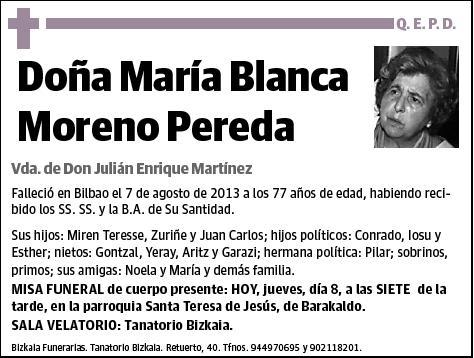 MORENO PEREDA,MARIA BLANCA