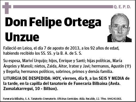 ORTEGA UNZUE,FELIPE