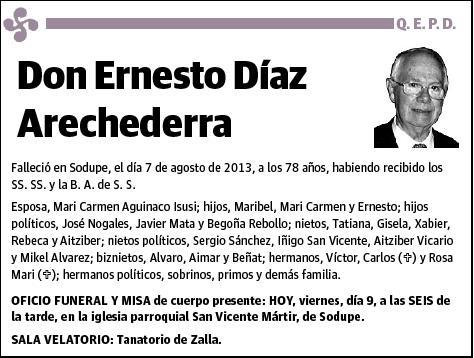 DIAZ ARECHEDERRA,ERNESTO