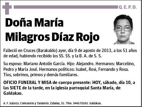 DIAZ ROJO,MARIA MILAGROS