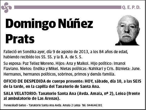 NUÑEZ PRATS,DOMINGO