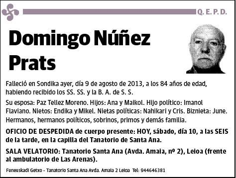 NUÑEZ PRATS,DOMINGO