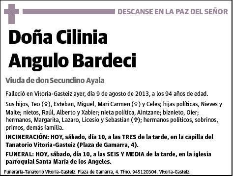 ANGULO BARDECI,CILINIA