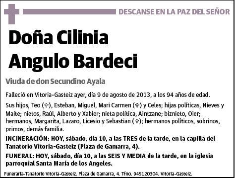 ANGULO BARDECI,CILINIA