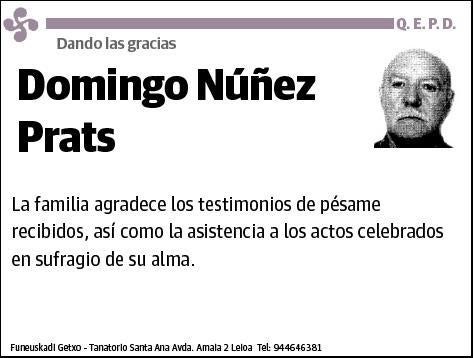 NUÑEZ PRATS,DOMINGO