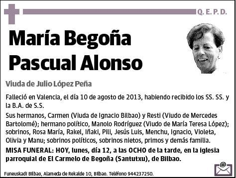 PASCUAL ALONSO,MARIA BEGOÑA