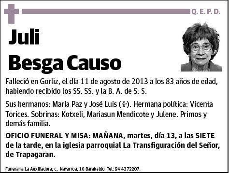 BESGA CAUSO,JULI