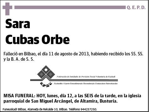 CUBAS ORBE,SARA