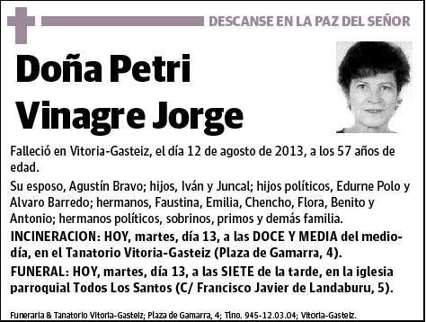 VINAGRE JORGE,PETRI