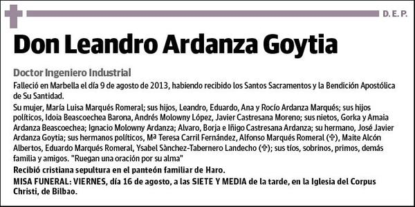 ARDANZA GOYTIA,LEANDRO