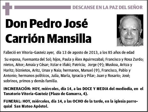 CARRION MANSILLA,PEDRO JOSE