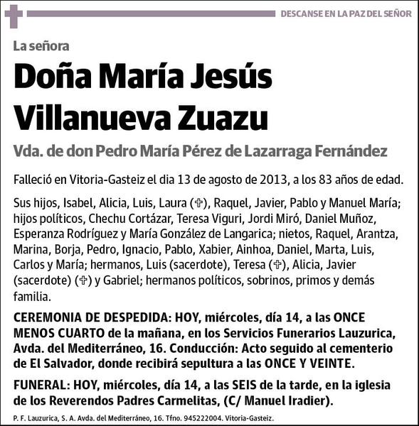 VILLANUEVA ZUAZU,MARIA JESUS