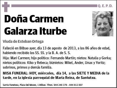 GALARZA ITURBE,CARMEN