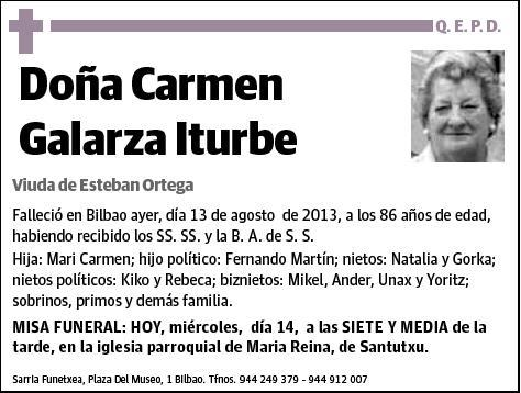 GALARZA ITURBE,CARMEN